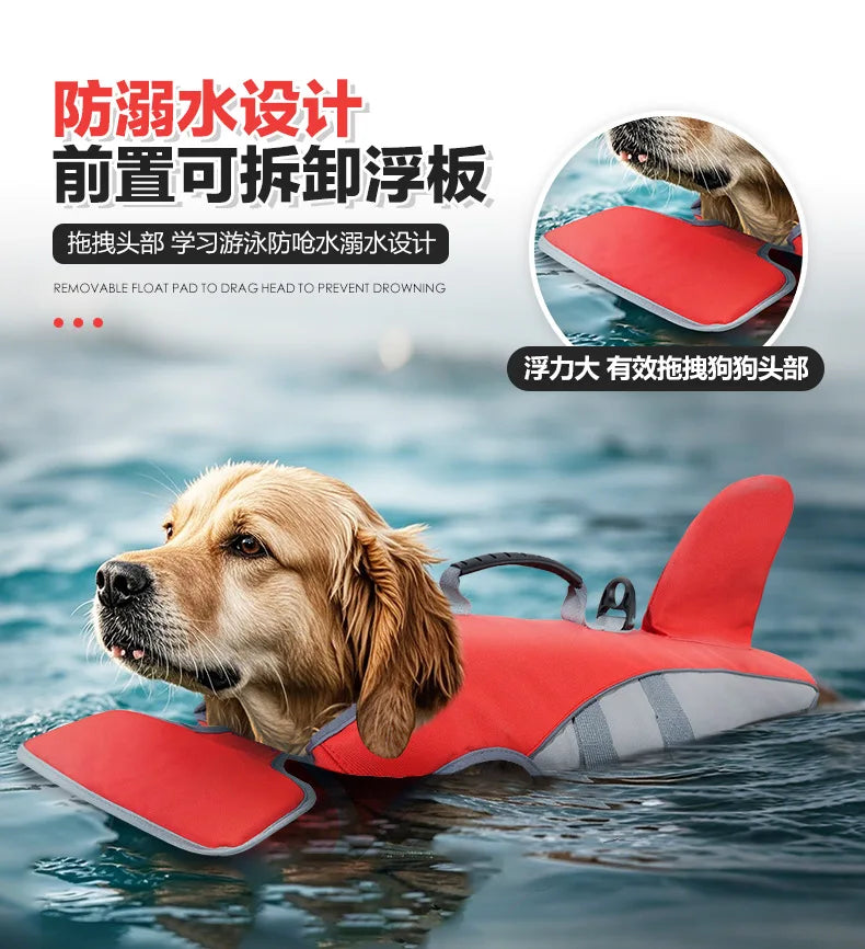 Dog Life Jacket with Tow Handle – Safety Buoyancy Vest for Swimming & Outdoor Adventures