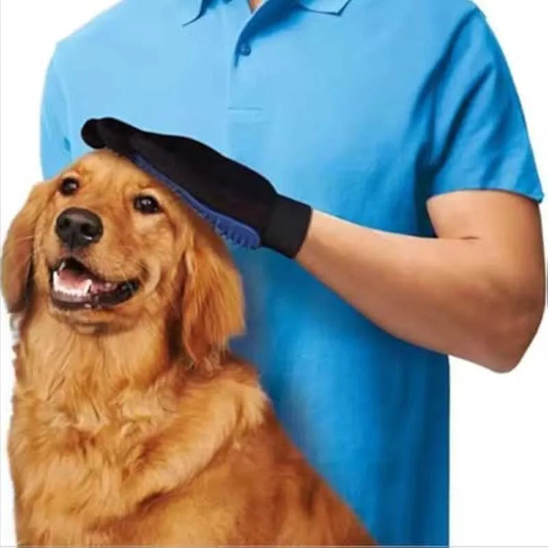 Pet Hair Remover Gloves – Dog & Cat Grooming Brush
