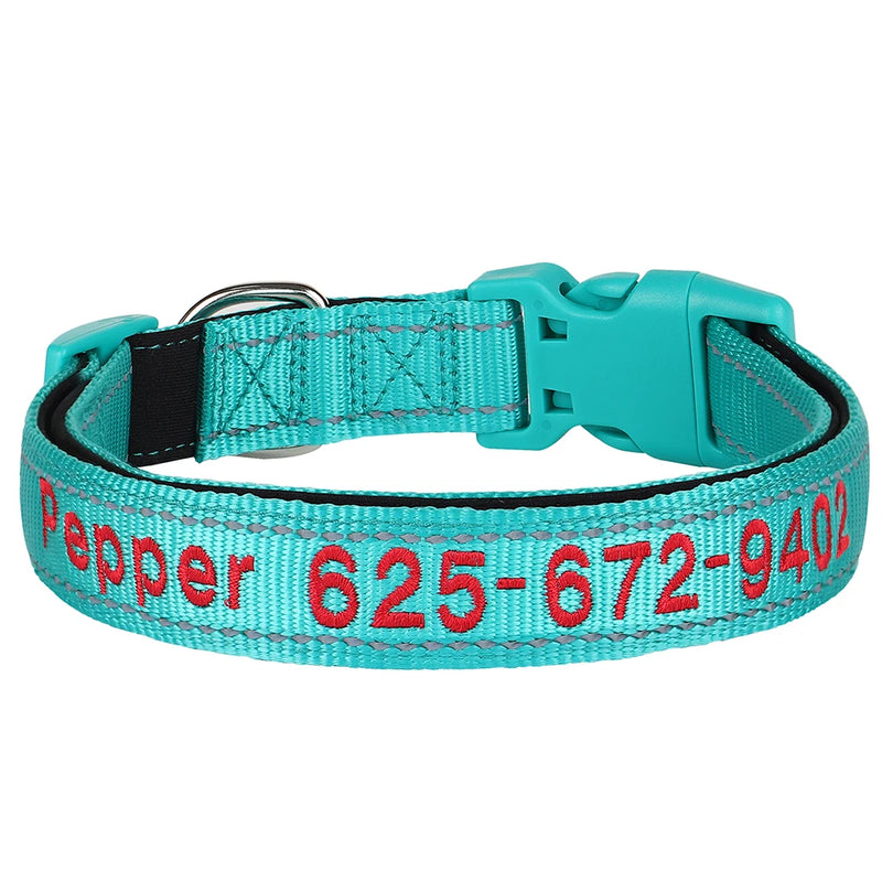 Personalisierte bestickte Nylon-Hundehalsband