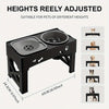 Adjustable Raised Dog Bowl Stand with Anti-Slip Feet