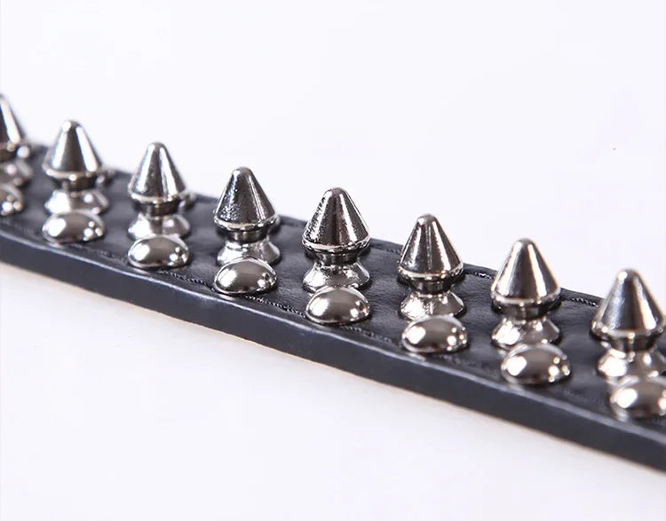 Punk Rivet Spiked Leather Dog Collar