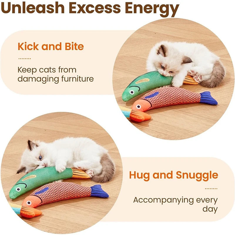 Jouet en Peluche Poisson à la Catnip pour Chats