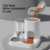 Gravity-Fed Cat Water Dispenser & Feeder with Spill-Proof Design