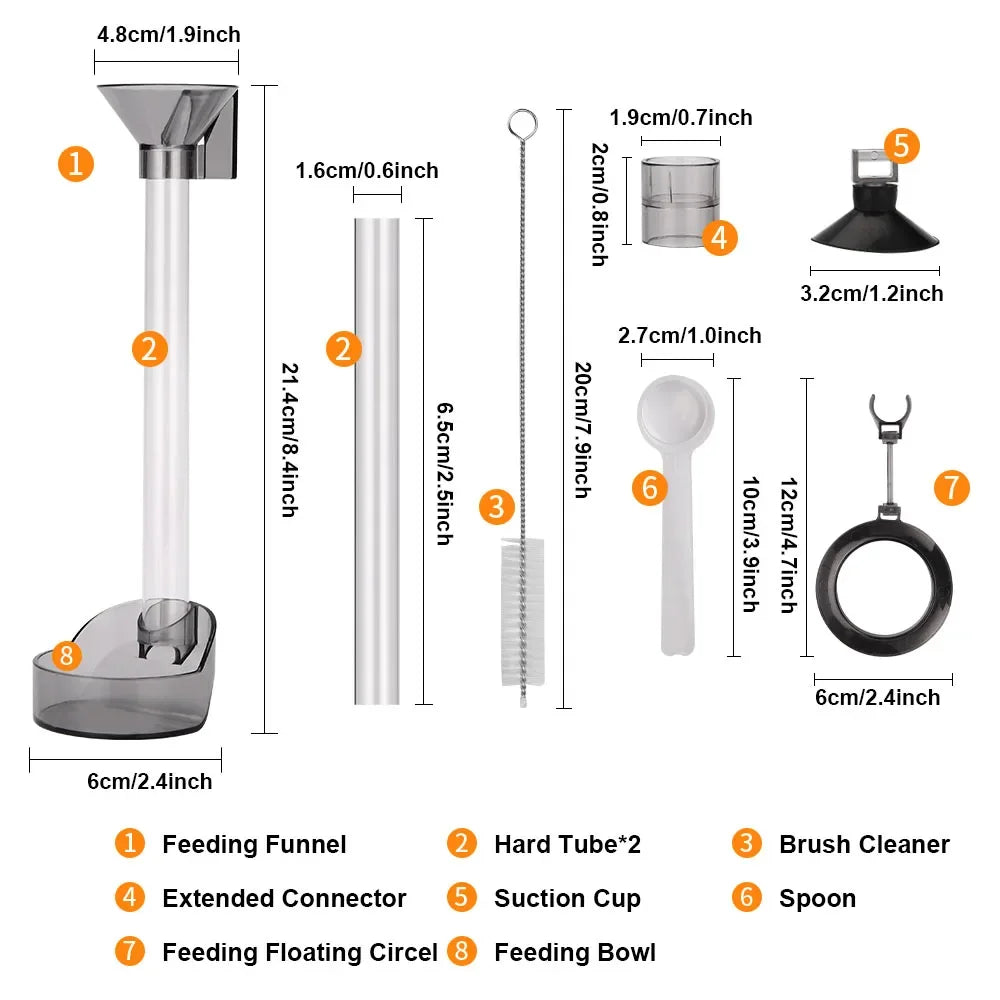 Adjustable Acrylic Aquarium Feeder Tube