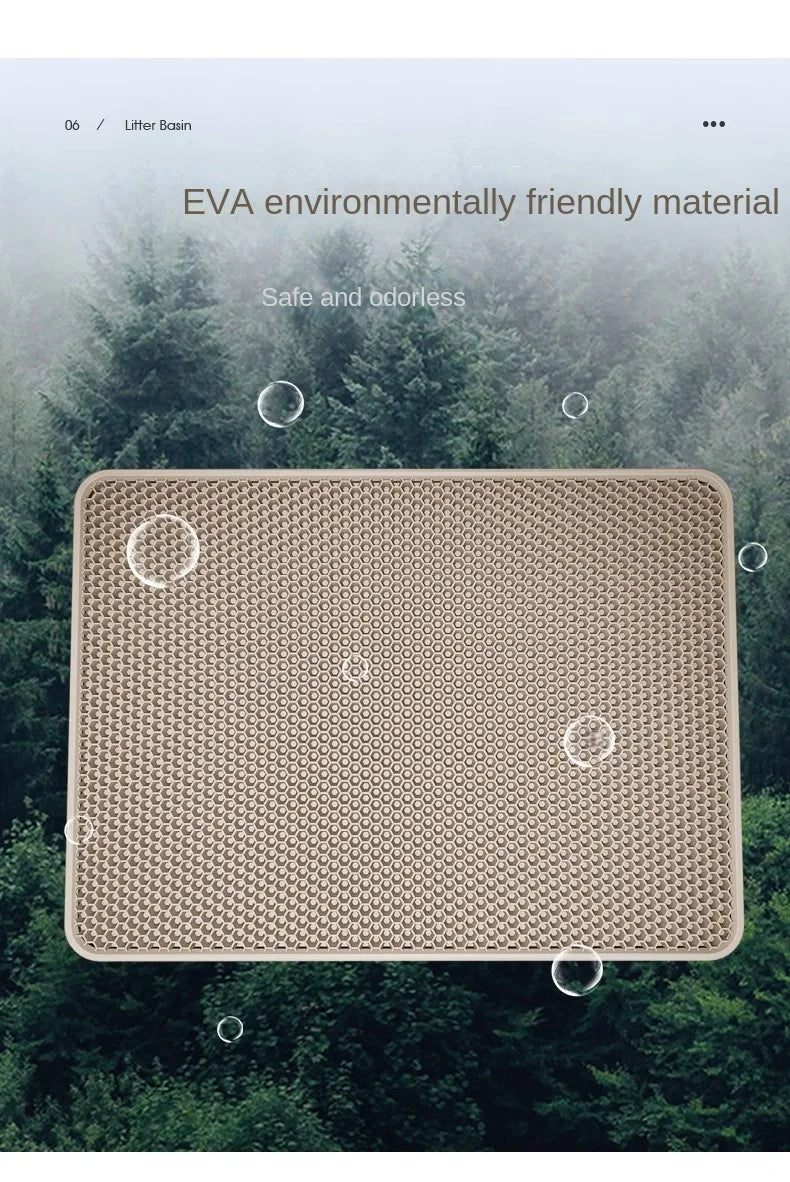 Large EVA Double-Layer Cat Litter Mat Waterproof
