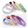 Kristall-Straß-Halsband aus Leder