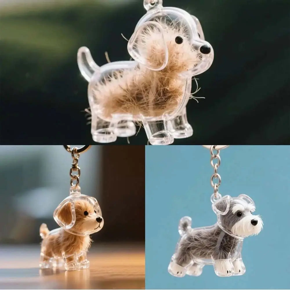 Cartoon Dog Transparent Acrylic Keychain