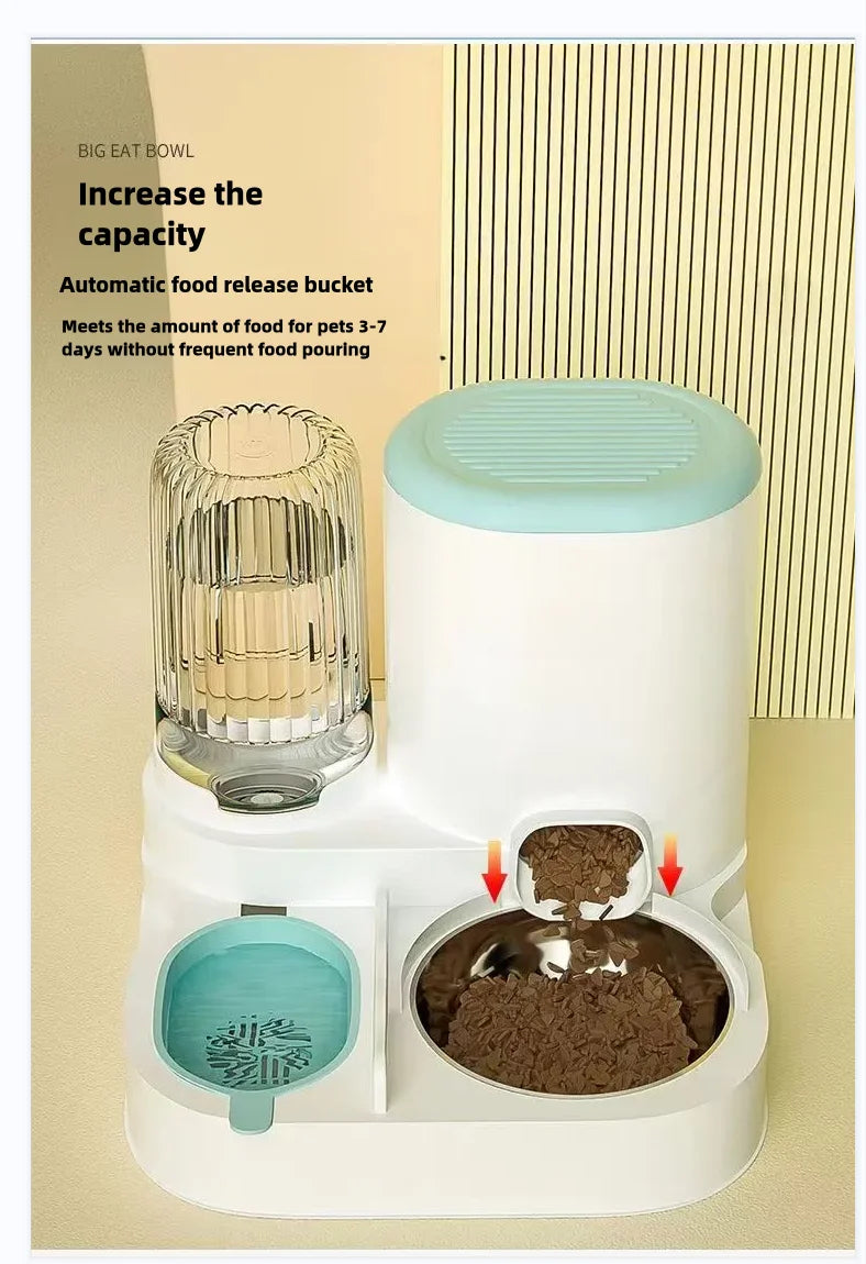 Distributeur automatique de nourriture et d'eau pour animaux