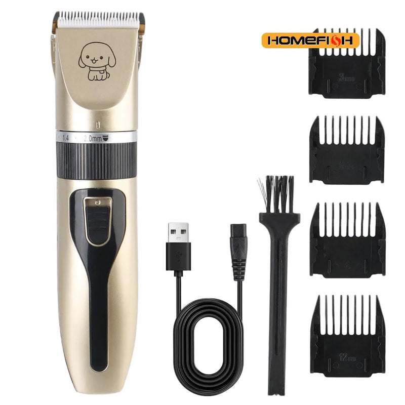 Cortapelos Recargable por USB Silencioso para Mascotas