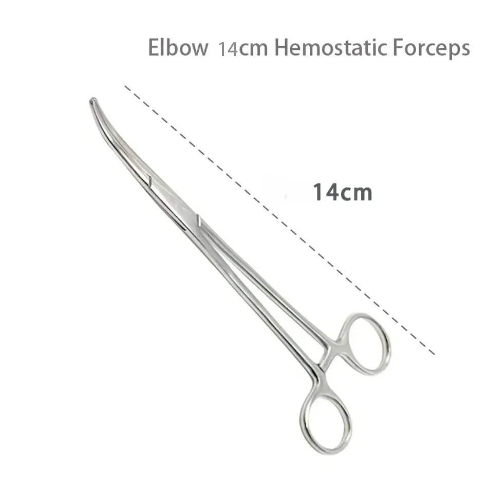 Stainless Steel Locking Hemostatic Forceps with Serrated Jaws