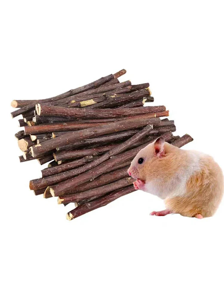 Bâtons de Mâche en Bois de Pommier Naturel pour Petits Animaux