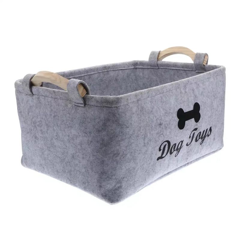 Felt Pet Toy Storage Basket