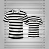 Classic Prisoner Striped T-Shirt for Halloween and Casual Wear