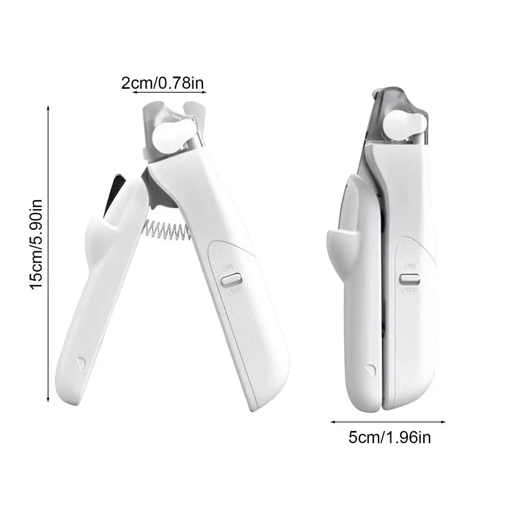 LED Pet Nail Clippers with Safety Guard and Rotary File