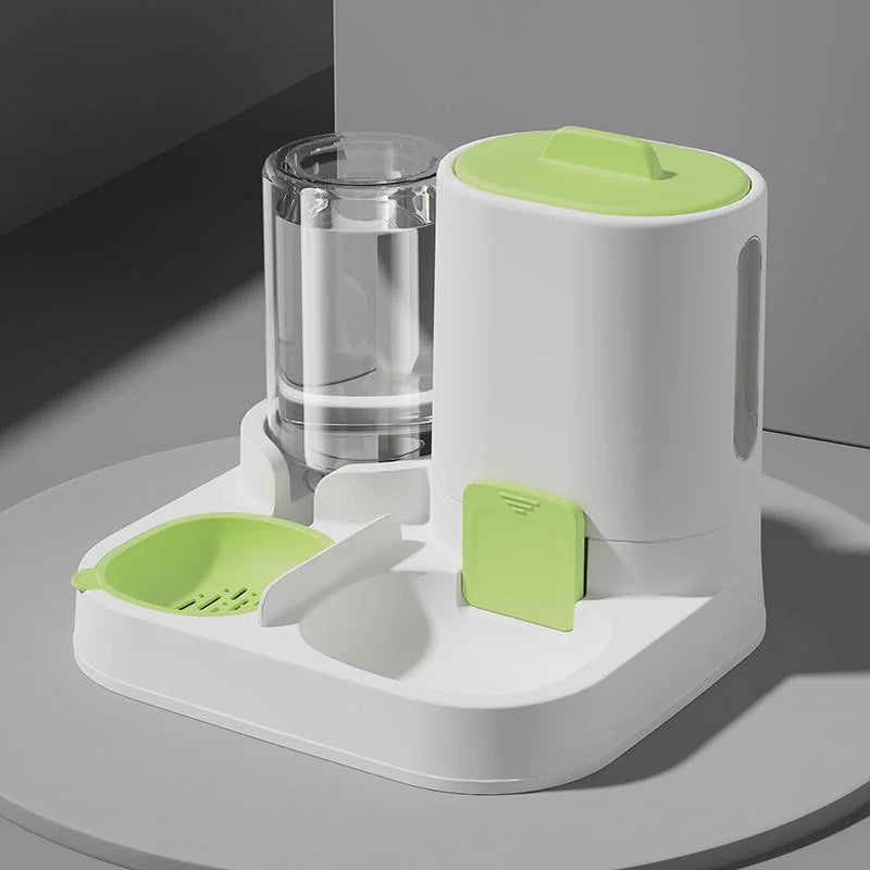 Two-in-One Automatic Pet Feeder and Water Dispenser with Large Capacity