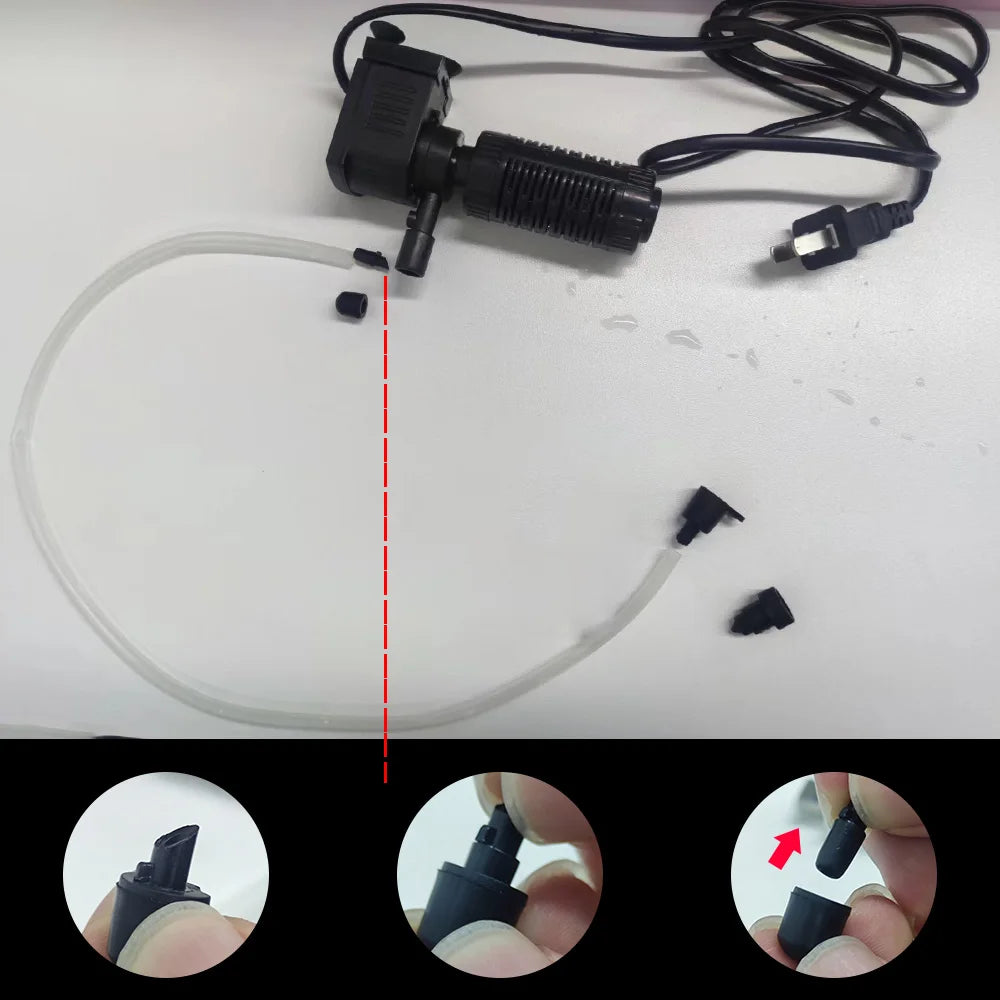 Compact Submersible Aquarium Filter with Oxygen Pump