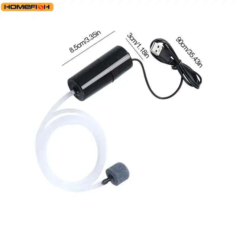 Pompe à Oxygène pour Aquarium Rechargeable par USB et Portable