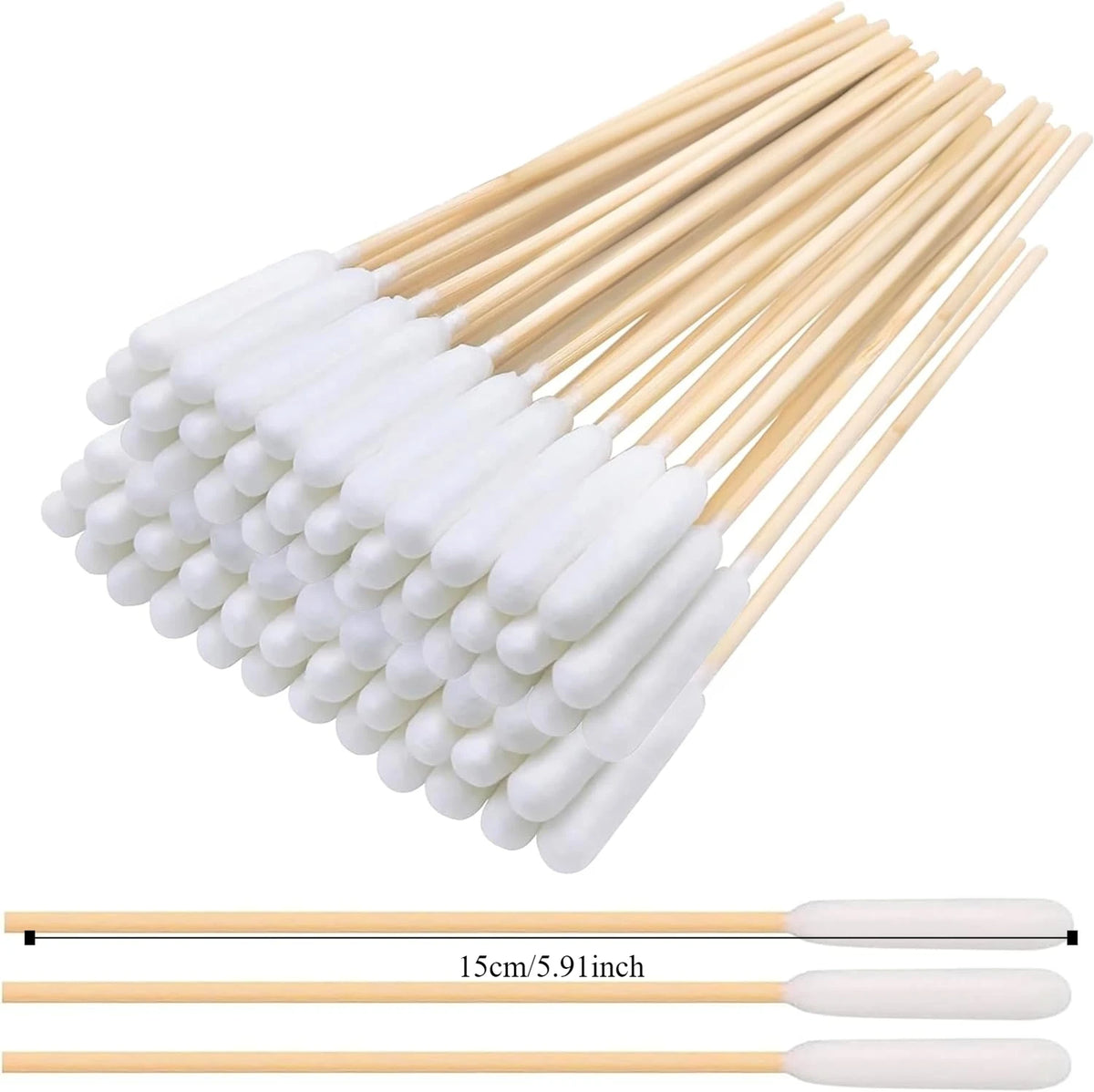 Extra-Long Double-Tipped Cotton Swabs for Pet Ear Care