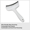 Pet Deshedding Brush with V-Tooth Comb - Gentle Undercoat Rake for Dogs & Cats