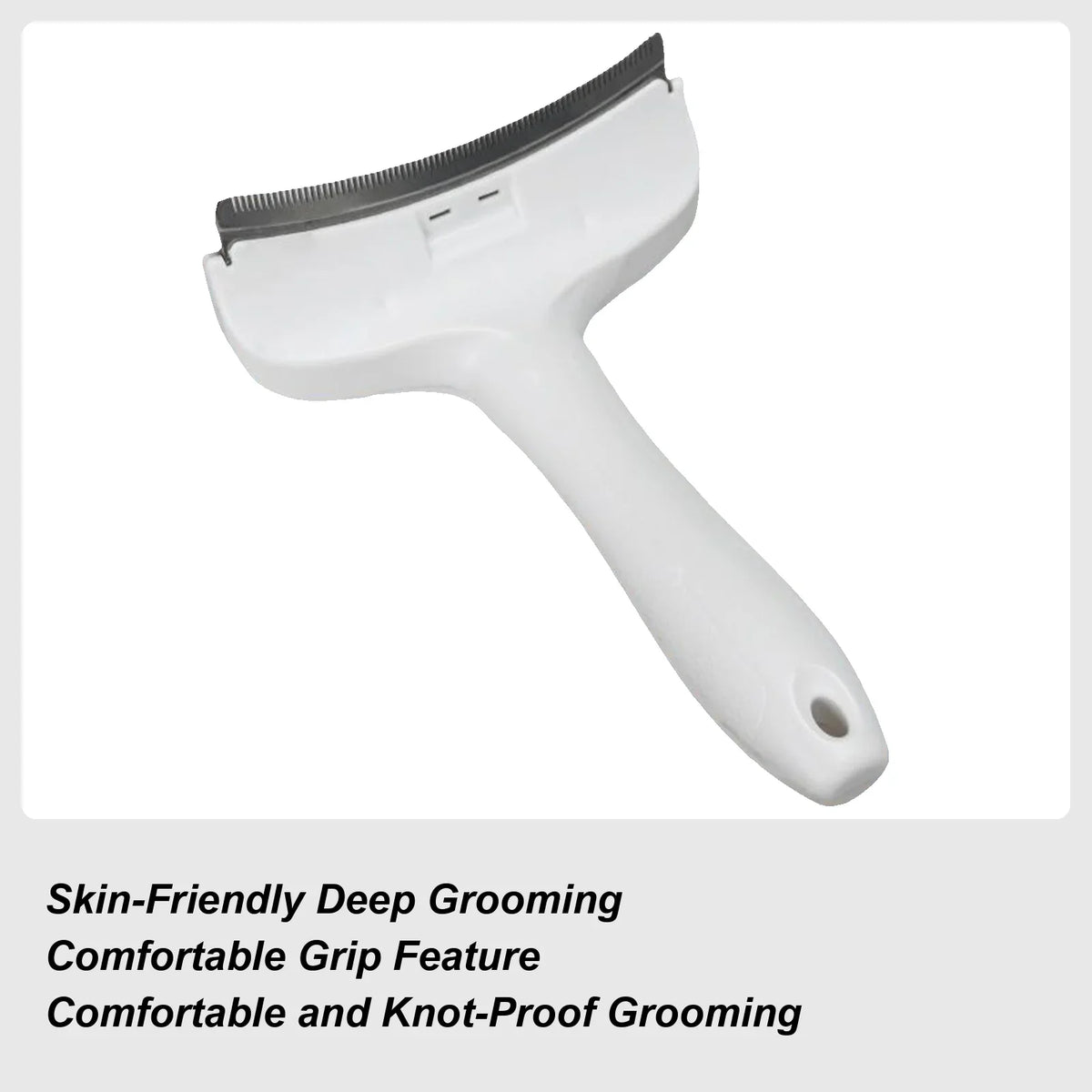 Pet Deshedding Brush with V-Tooth Comb - Gentle Undercoat Rake for Dogs & Cats