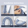 Plush Non-Slip Toilet Seat Cover with Thermal Fleece Lining