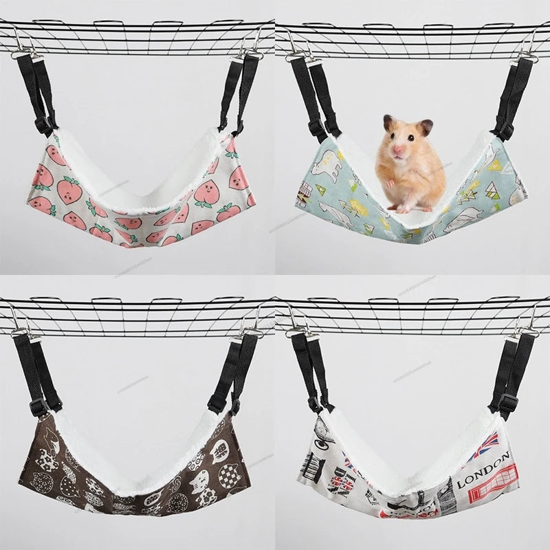 أرجوحة هامستر مخمل دافئ بطبقة مزدوجة