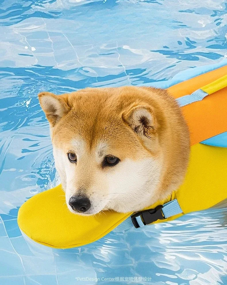 Adjustable Dog Life Jacket with Reflective Trim for Swimming and Water Safety