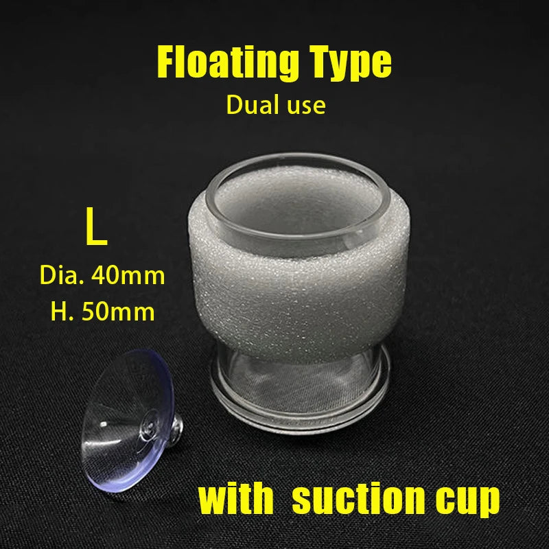 Clear Acrylic Aquarium Feeding Cup Ring Anti-drift Betta Fish Feeder