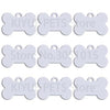 Silver bone-shaped dog ID tags for pets