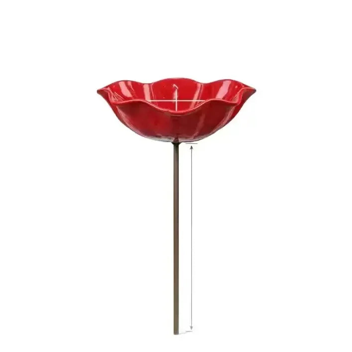 Decorative Flower Bird Feeder and Waterer for Garden