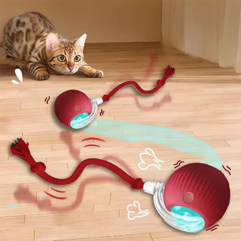 Balle de Jeu Interactive pour Chat à Recharge Automatique
