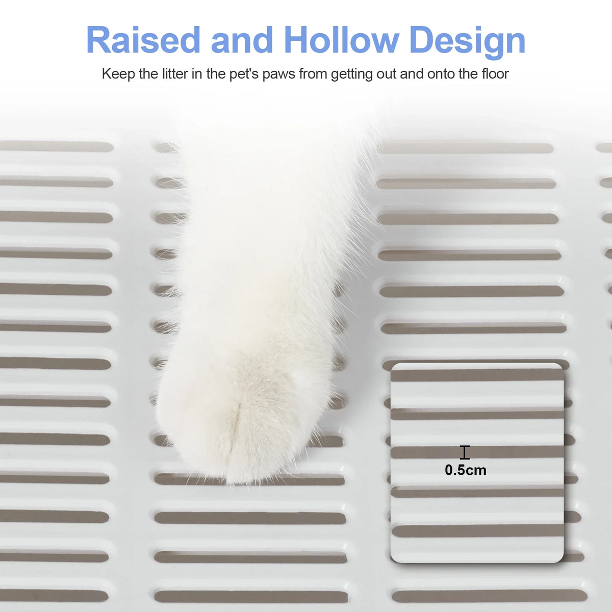 Foldable Cat Litter Box with Front Entry, Top Exit, and Drawer Tray