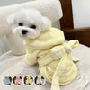 Soft Cotton Dog Bathrobe with Secure Fit