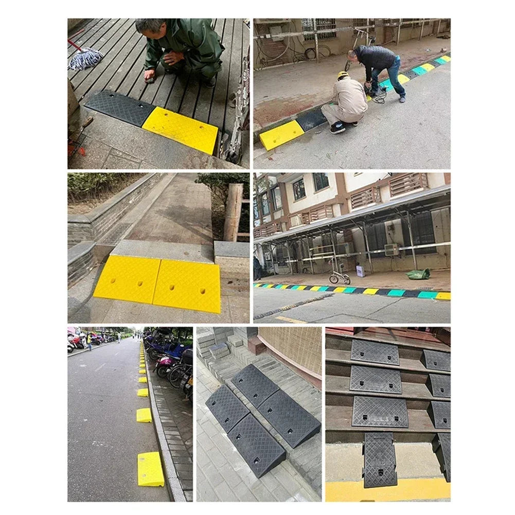 Anti-Slip Driveway Curb Ramps for Cars, Trucks, and Trailers