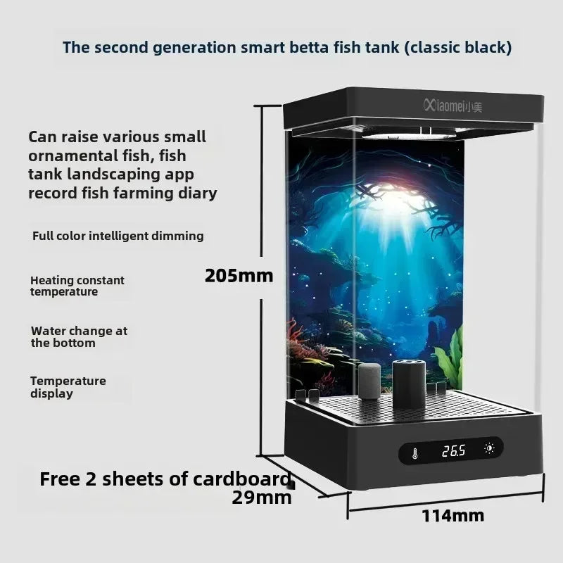 Aquarium de Bureau Compact 2L pour Poisson Betta