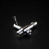 A silver 5-way aquarium air flow splitter valve with multiple threaded connections.