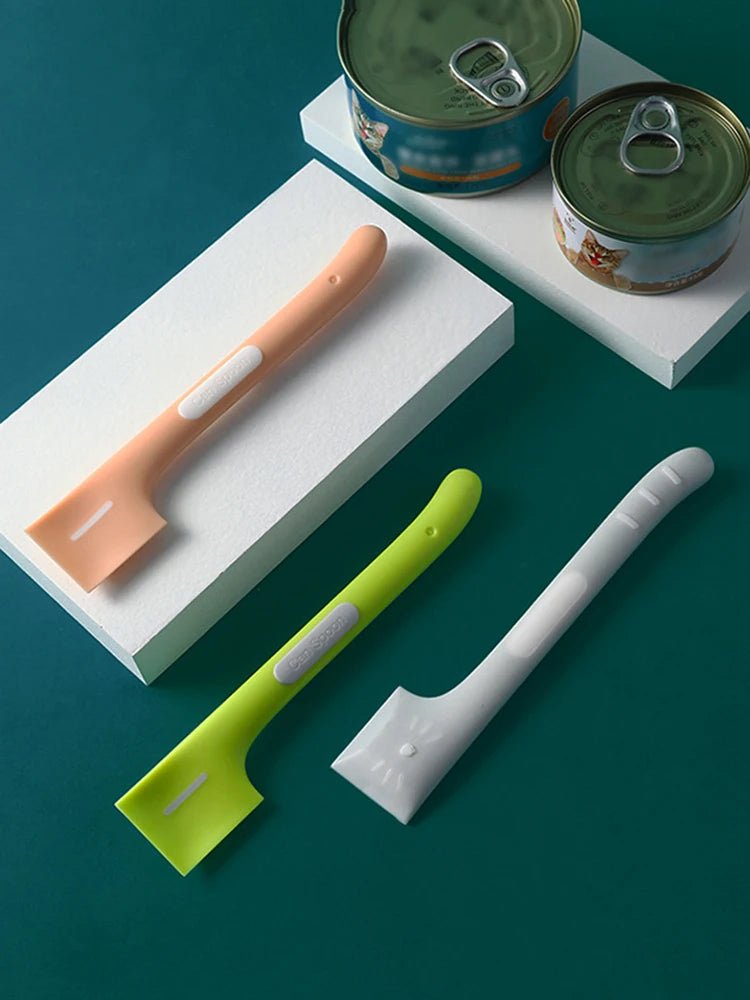 Pet Food Spoon with Lid – Cute Long-Handle Can Scoop for Cats and Dogs