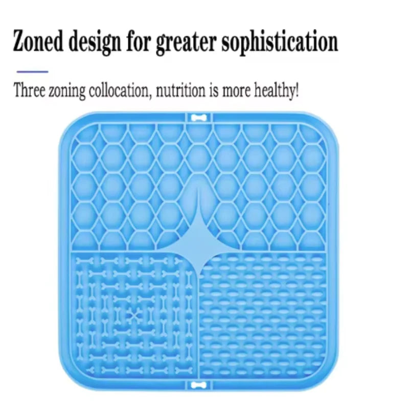 Dog Slow Feeder Silicone Mat for Training and Bath Distraction