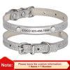 Individuell gravierte Leder-Hundehalsband mit ID-Tag
