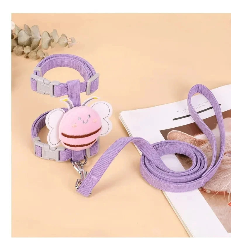 Breathable Mesh Cat & Small Dog Harness with Leash