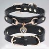 Rhinestone Heart Charm Color-Changing Dog Collar
