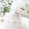 Princess Mesh Dog Dress with Bow Lace Trim