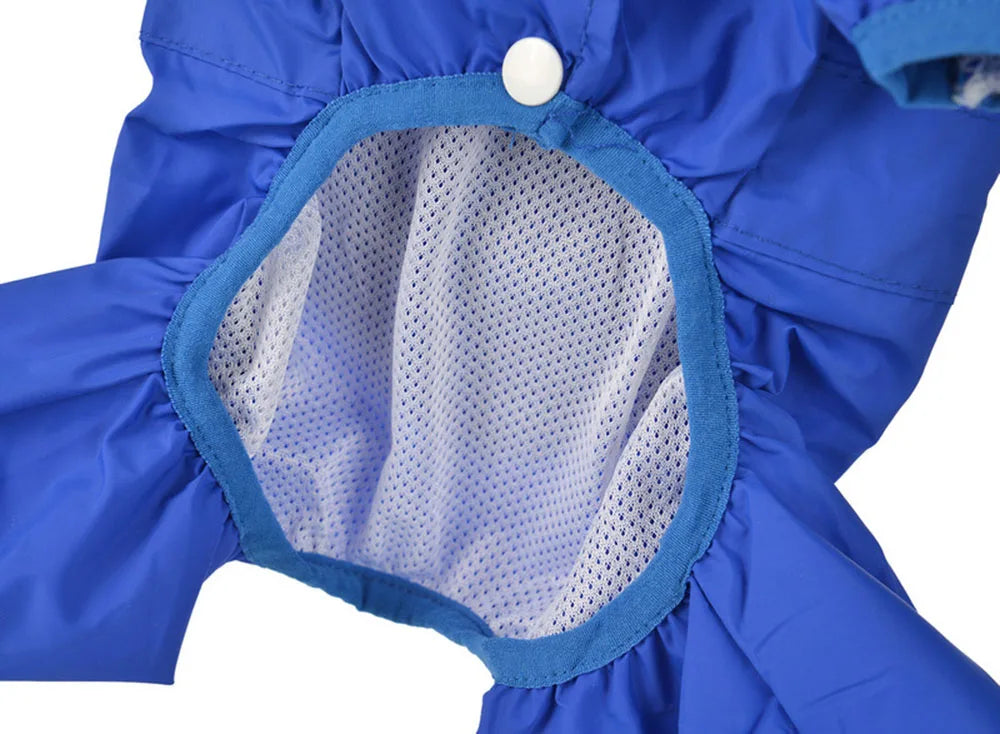 Adjustable Waterproof Dog Raincoat with Reflective Strap