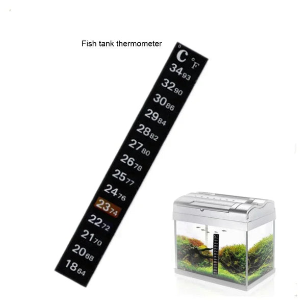 Thermomètre à Cristaux Liquides Autocollant pour Aquarium