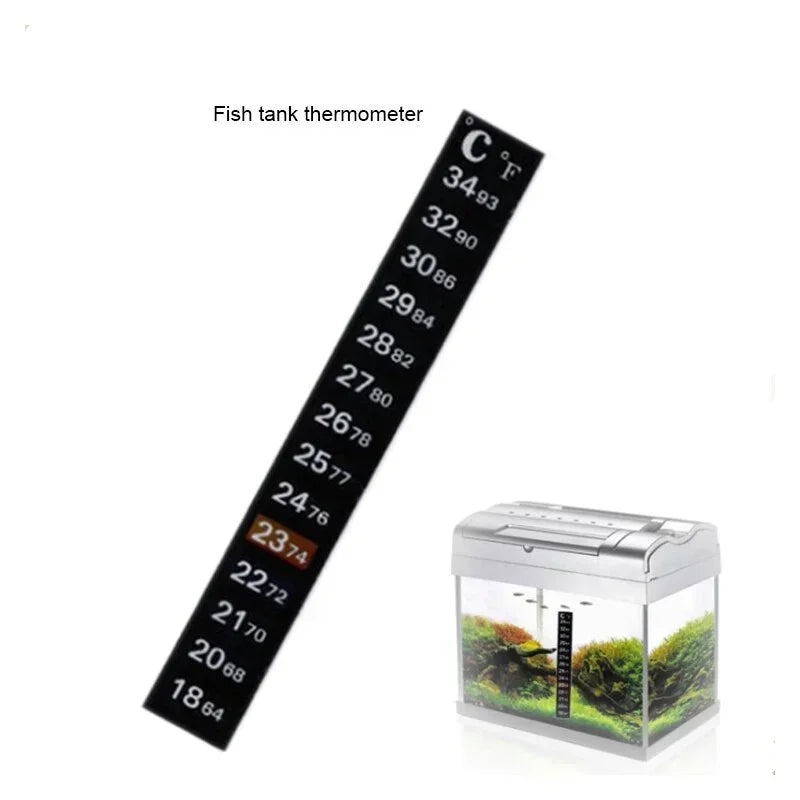 Aquarium Thermometer Stick-On Dual Scale, 5 or 10 Pack