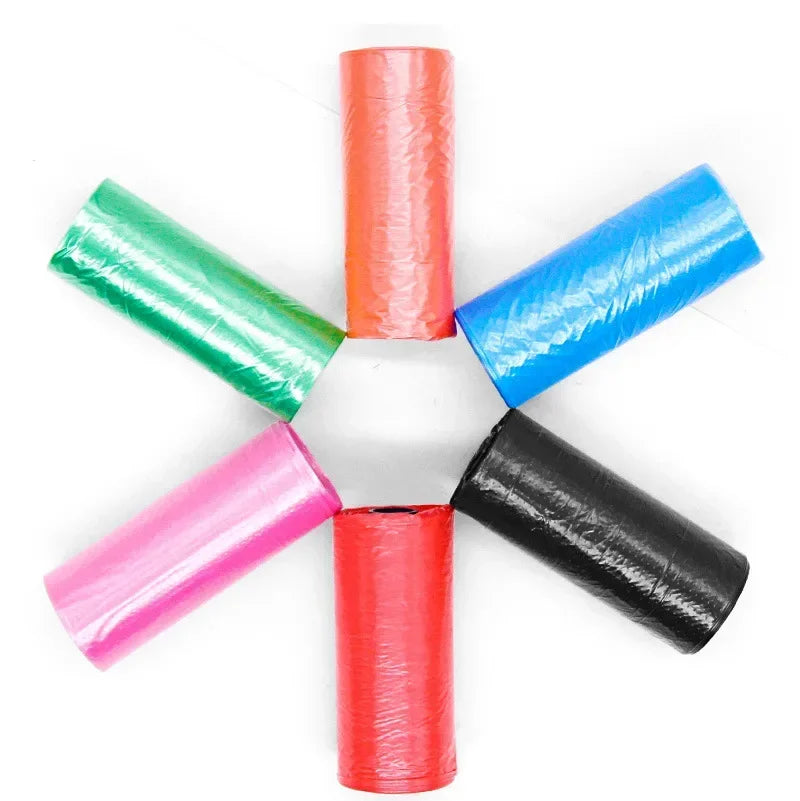 Disposable Dog Waste Bags with Bone-Shaped Dispenser and Leash Clip