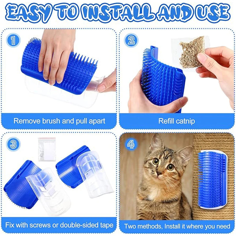 Auto-gratte-mur pour chat avec catnip