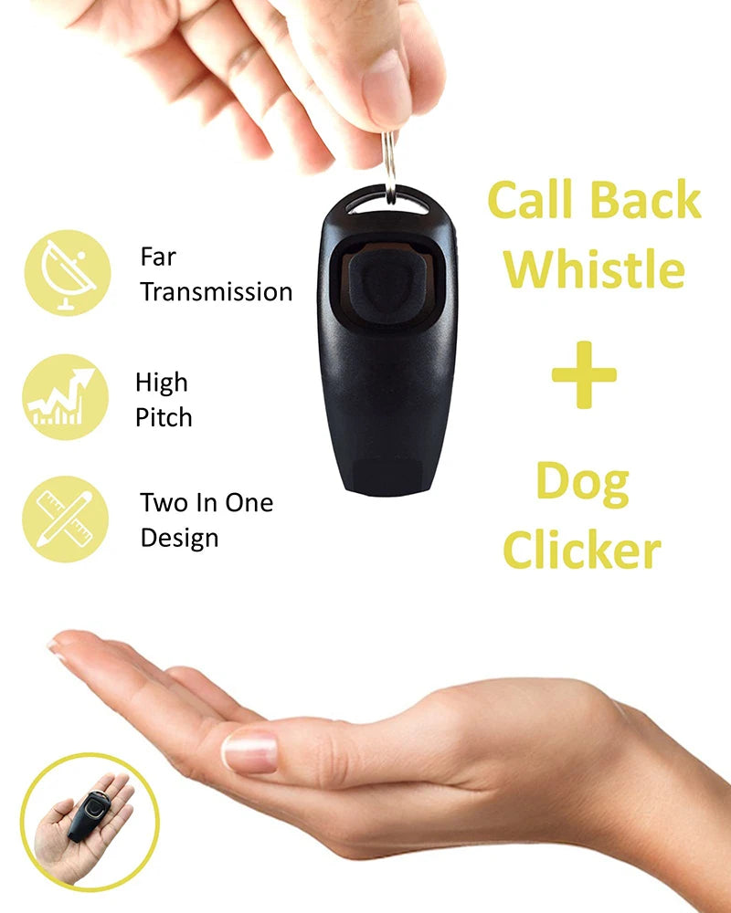 Zwei-in-Eins-Hundepfeife und Clicker für das Hundetraining