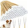 Extra-Long Double-Tipped Cotton Swabs for Pet Ear Care