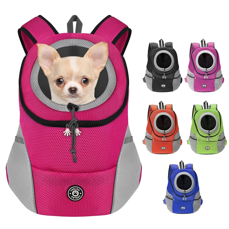 Double Shoulder Dog Carrier Bag - Portable Outdoor Pet Bag